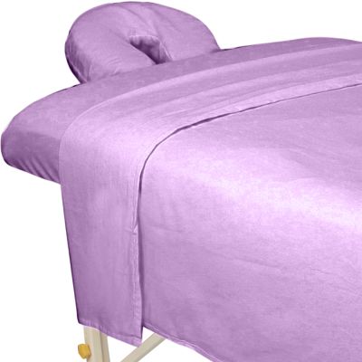 Premium Flannel 3-Piece Massage Sheet Set Lavender