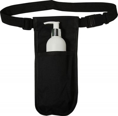 ForPro Single Bottle Holster Kit, Black, Adjustable Strap, Includes 8 Ounce Bottle, 6” W x 11” L 