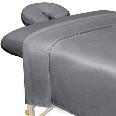 ForPro Premium Microfiber 3-Piece Massage Sheet Set Cool Grey