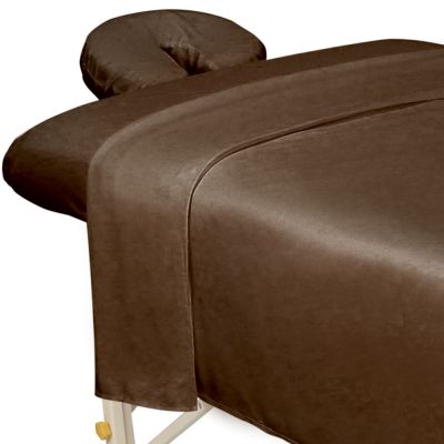 ForPro Premium Microfiber 3-Piece Massage Sheet Set Chocolate