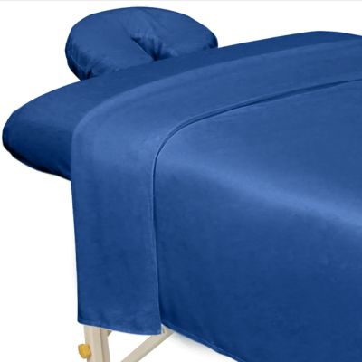 ForPro Premium Microfiber 3-Piece Massage Sheet Set Ocean Blue
