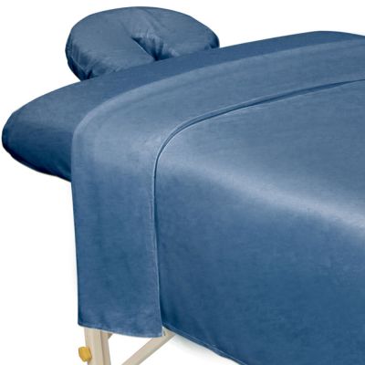 ForPro Premium Microfiber 3-Piece Massage Sheet Set Ocean Blue