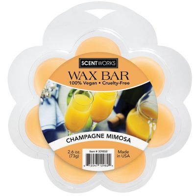 Scentworks Champagne Mimosa Wax Bar, Wickless Candle Tart Warmer Wax, 100% Vegan and Cruelty-Free, 2.6 Ounce Bar