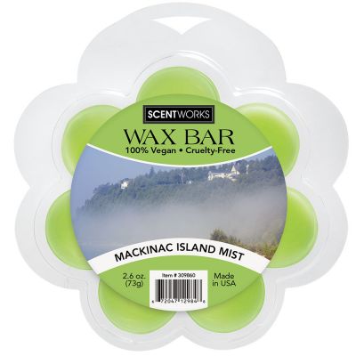 Scentworks Mackinac Island Mist Wax Bar, Wickless Candle Tart Warmer Wax, 100% Vegan and Cruelty-Free, 2.6 Ounce Bar