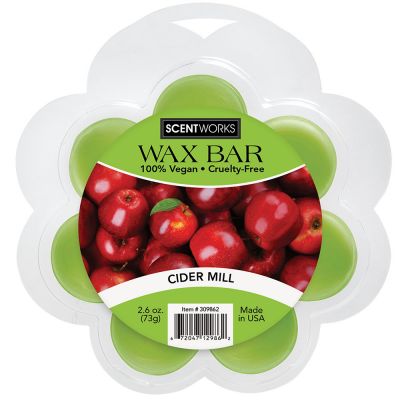 Scentworks Cider Mill Wax Bar, Wickless Candle Tart Warmer Wax, 100% Vegan and Cruelty-Free, 2.6 Ounce Bar