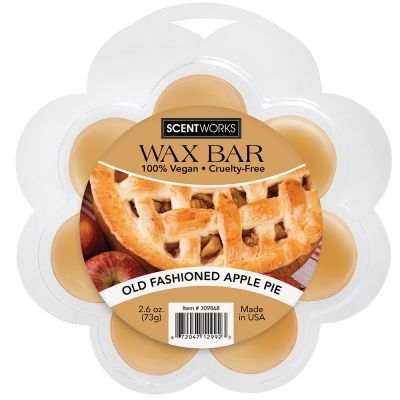 Scentworks Old Fashioned Apple Pie Wax Bar, Wickless Candle Tart Warmer Wax, 100% Vegan and Cruelty-Free, 2.6 Ounce Bar