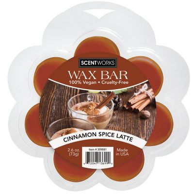 Scentworks Cinnamon Spice Latte Wax Bar, Wickless Candle Tart Warmer Wax, 100% Vegan and Cruelty-Free, 2.6 Ounce Bar
