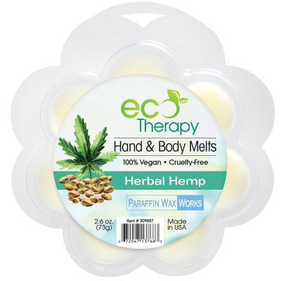 Paraffin Wax Works EcoTherapy Hand & Body Wax Melts, Herbal Hemp 2.6 oz.