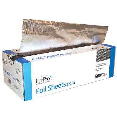 ForPro Embossed Pop-Up-Foil Sheet, Aluminum Foil, Pop-Up Dispenser, for Hair Color Application and Highlighting, 12" x 10.75" 500-ct.