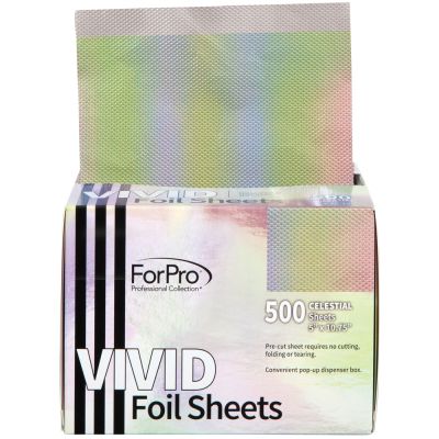 VIVID Celestial Embossed Foil Sheets 5" x 10.75" Pop-Up Dispenser 500 sheets