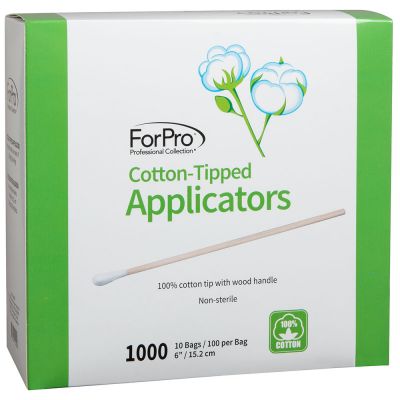 ForPro Cotton-Tipped Applicators 6” L 1000-Count (10 Bags – 100 Per Bag)
