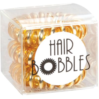ForPro Hair Bobbles Gold Tinsel 3-Count