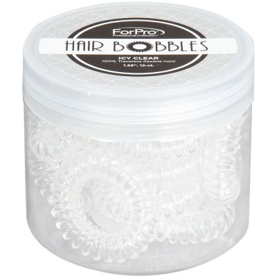 ForPro Hair Bobbles Icy Clear 12-Pack 