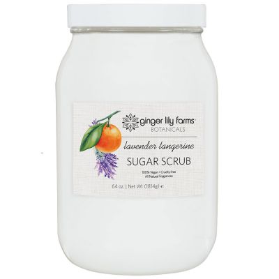 Ginger Lily Farms Botanicals Lavender Tangerine Sugar Scrub, All-Natural Skin Exfoliating Sugar Crystals, Vegan and Cruelty-Free, 64 Ounces