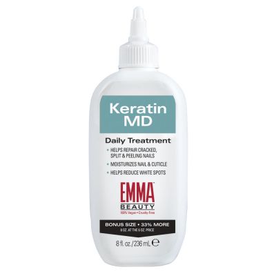 EMMA Beauty Keratin MD Daily Treatment Nail and Cuticle Repair Oil, 100% Vegan and Cruelty-Free, 6 Ounces