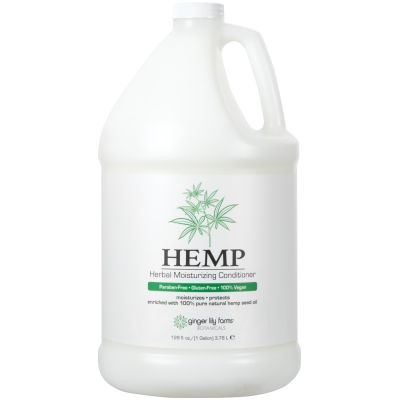 Ginger Lily Farms Botanicals HEMP Herbal Moisturizing Conditioner, Nourishing, 100% Pure, Natural Hemp Seed Oil, 1-Gallon 