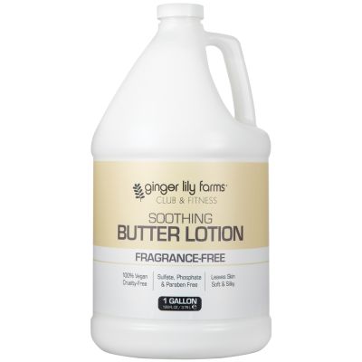 Ginger Lily Farms Club & Fitness Fragrance-Free Soothing Butter Lotion, 1 Gallon