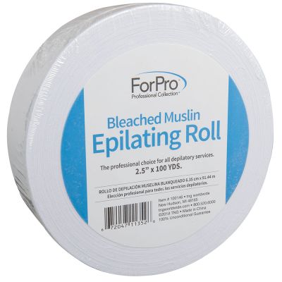 ForPro Bleached Muslin Epilating Roll 2.5” x 100 yds.