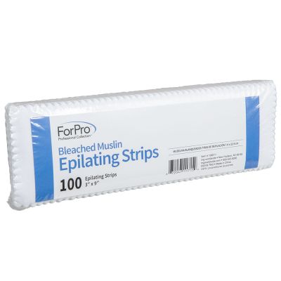 ForPro Bleached Muslin Epilating Strips 3" x 9" 100-ct.