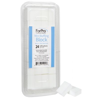 ForPro Mini Buffing Block White 180/240 grit 24-ct.