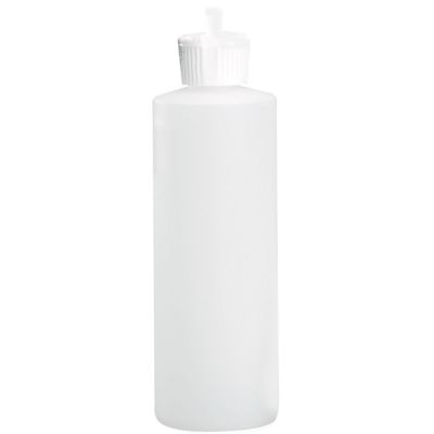 ForPro Natural Plastic Bottle w/ White Spout Cap 8 oz. 