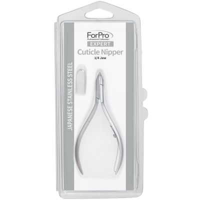 ForPro Expert Stainless Steel Cuticle Nipper ¼ Jaw (Size 12) Package