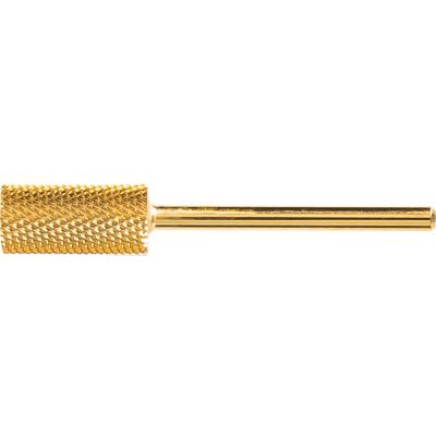 ForPro Expert Carbide Tungsten Small Barrel Gold Bit, Medium Grit, No Dust Build-Up or Clogging, Electric Nail File Drill Bit for Acrylics and Gel Polish, 3/32” Shank, 1 ½” L