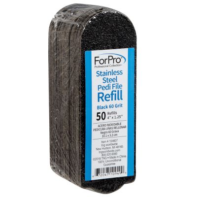 Stainless Steel Pedi File Refill Black 60g 50-ct.