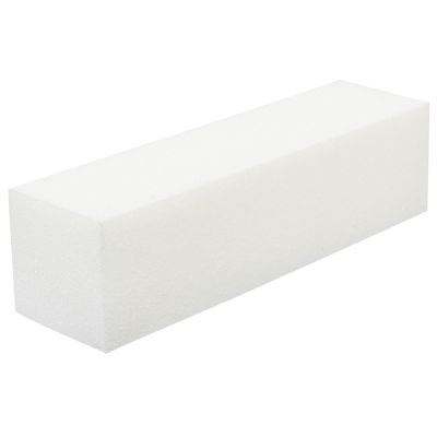 ForPro Super White Buffing Block, 240 Grit, Four-Sided Manicure and Pedicure Nail Buffer, 3.75” L x 1” W x 1” H, 500-Count