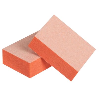 ForPro Basics Orange/White Mini Block Buffer 120/120 Grit 