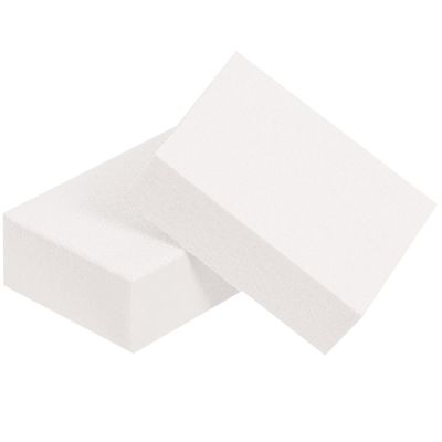 ForPro Basics White Mini Block Buffer, 180/240 Grit, Double-Sided Disposable Manicure and Pedicure Buffer, 1” W x 1.5” L, 1500-Count 