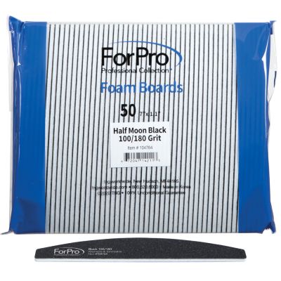 ForPro Half Moon Black 100/180 Foam Board 50ct