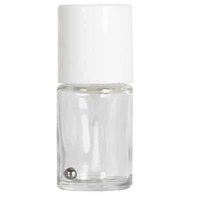 ForPro Clear Glass Polish Bottles .5 oz. 6-pk