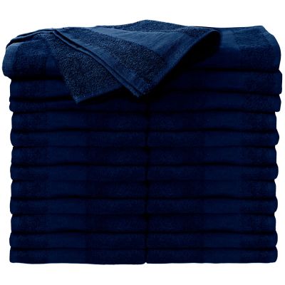 ForPro Premium Bleach Tough Salon Towels, Navy Blue,  24-Count