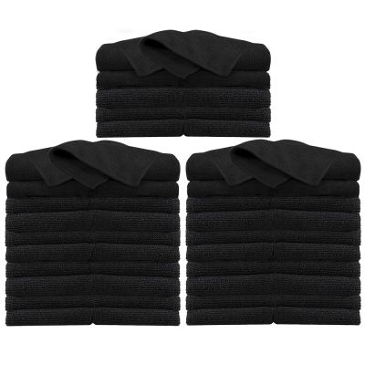 Cozy Cloths Microfiber Towels Black 50-ct.