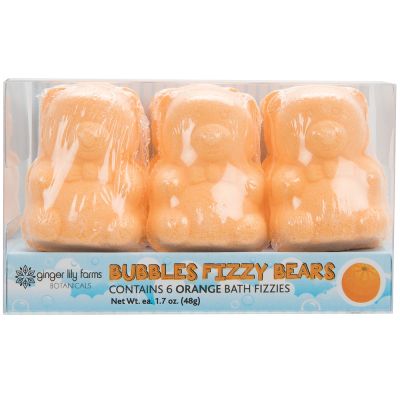 Ginger Lily Farms Bubbles Fizzy Bears Orange 6-ct.