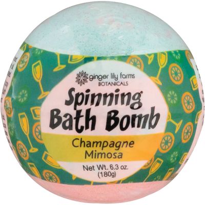 Ginger Lily Farms Botanicals Spinning Bath Bombs Dreamsicle, Spins, Releases Colors and Fragrance in Bath, 6.3 Ounce