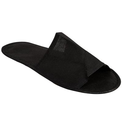 Non-Woven Slipper Black 12-pr.