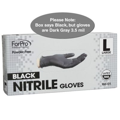 ForPro Dark Gray Nitrile Gloves