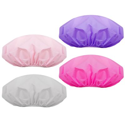 ForPro Linerless Shower Caps Assorted Colors Set of 4 