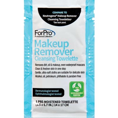 ForPro Makeup Remover Cleansing Towelettes, Oil-Free 1 Towelette