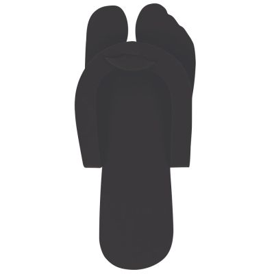 ForPro Fold-Up Pedi Slippers Black 360-Pair 