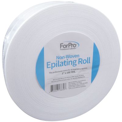 ForPro Non-Woven Epilating Roll, Tear-Resistant, Lint-Free, for Hair Removal, 3” x 100 Yds.