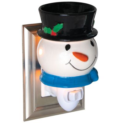 Scentworks Jolly Snowman Ceramic Plug-In Wax Melter & Essential Oil Diffuser 1