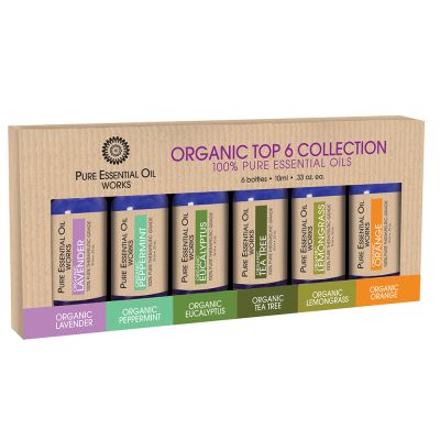 Pure Essential Oil Works Organic Top 6 Collection 6-Count