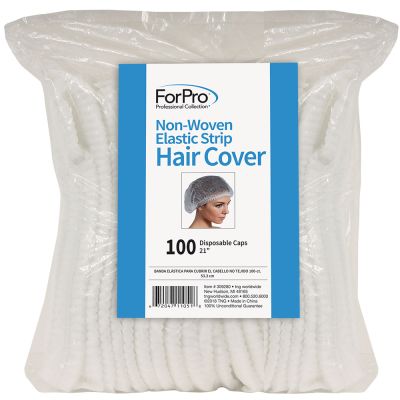 ForPro Non-Woven Elastic Strip Hair Cover 21" 100-ct.