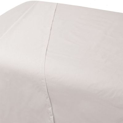 Poly-Cotton Massage Flat Sheet White 