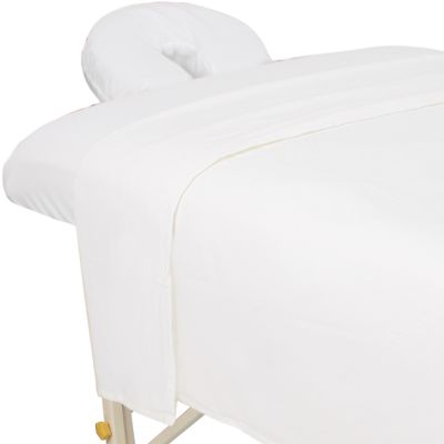 Premium Flannel 3-Piece Massage Sheet Set White