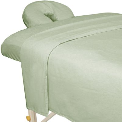 Premium Flannel 3-Piece Massage Sheet Set Sage