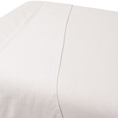 ForPro Premium Flannel Flat Sheet, White